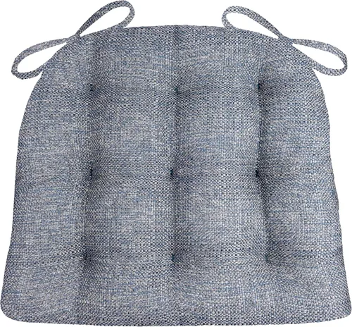 Miniatura 25 de Barnett Home Decor Cojines para silla de comedor Brisbane plateado gris con lazos - Tamaño mediano 16.5 x 18 Almohadilla para silla - Relleno