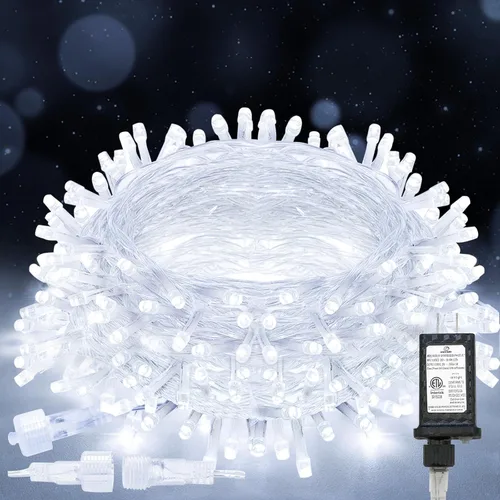 Miniatura 20 de suddus - Guirnalda 100 luces led conectable, control remoto, enchufe, impermeable, regulable, cable transparente, exterior, otoño, Halloween, Acción