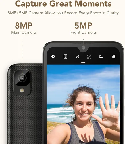 Miniatura 7 de TCL 30 Z 2022 Teléfono celular desbloqueado de 6.1 pulgadas con pantalla HD+, versión estadounidense Android 12, smartphone de 32GB+3GB RAM