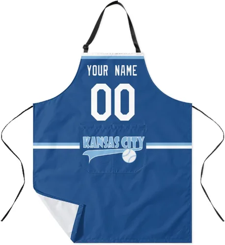 Miniatura 29 de ANTKING Custom Apron with Pocket Custom Any Name and Any Number Gifts for Dad Men Fans