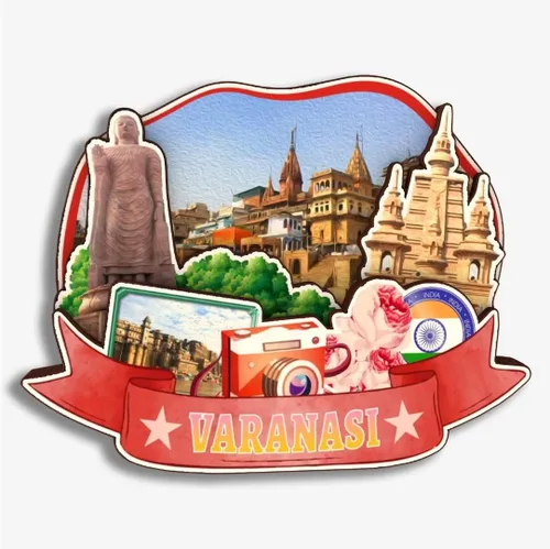 Miniatura 17 de Jaipur India - Imán de nevera de madera 3D de madera hecha a mano para viajes, recuerdos de la ciudad, imán para nevera, decoración del hogar
