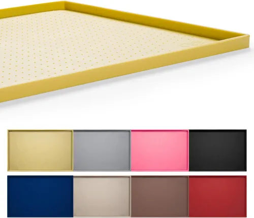 Miniatura 18 de Hubulk Tapete de alimentación para perros, 100% impermeable, mantel individual de silicona de grado alimenticio para tazones de comida y agua
