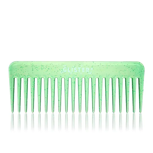 Glister Paradise - Peine desenredante de dientes anchos, cepillo duradero para peinar, cuidado profesional, adecuado para tipos de cabello rizado,