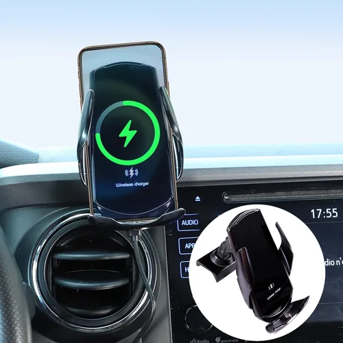 Miniatura 9 de Lcojicep Soporte de teléfono para consola central de automóvil compatible con Toyot@Tacoma 2016-2022, control central, navegación, lado izquierdo