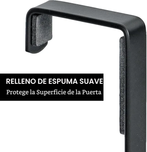 Miniatura 5 de LYNK Professional® Home™ Ganchos para Puerta - 9 Ganchos Colgador Sobre Puerta - Toallero Sobre Puerta - Para Colgar Toallas o Ropa - Baño, Negro