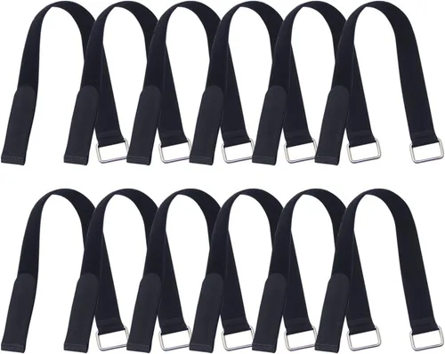 Miniatura 9 de Correa de cable de sujeción de gancho y bucle de 8, 12, 18, 24 y 30 pulgadas, paquete de 30 correas de sujeción de nailon reutilizables, correa