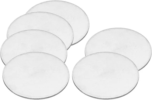 Miniatura 7 de PATIKIL Disco de acero de 1.260 in, 10 etiquetas redondas de metal para estampado en blanco, placa de disco circular circular de metal, placa