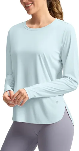 Miniatura 29 de Camisetas de sol para mujer, con protección ultravioleta FPU 50+, manga larga, ligera, de secado rápido, para entrenamiento, senderismo, para mujer