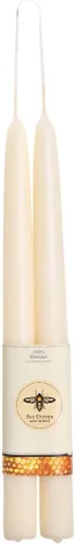 Miniatura 12 de Big Dipper Wax Works Velas cónicas de cera de abeja bañadas a mano color azul cielo, 12 x 7/8 pulgadas, paquete de 2, cera de abeja 100% pura, larga