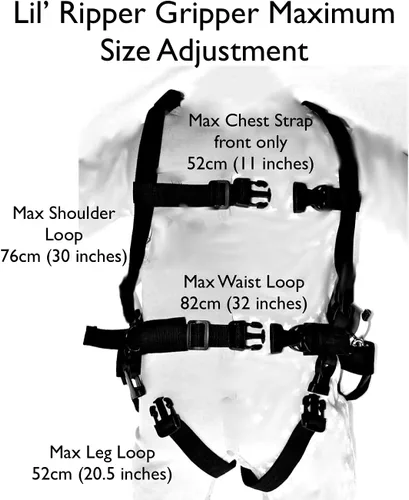 Miniatura 3 de Lil' Ripper Gripper Entrenador de esquí y snowboard para niños con correas retráctiles y conector de punta, montado a mano en Canadá