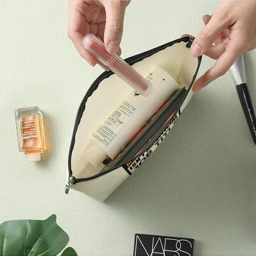 Miniatura 5 de Decohim Bolsa de maquillaje divertida bolsa de cosméticos, blanco434, Estampado
