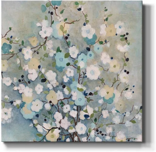 Miniatura 35 de WEXFORD HOME Cuadro Premium en Lienzo con Envoltura de Galería Floral Multicolor para Pared, Arte Abstracto Floral Romántico Moderno, Impresión
