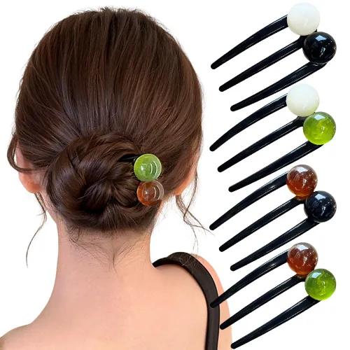 4 horquillas para el cabello francés en forma de U, 3 horquillas, perlas, vintage, perlas, horquillas decorativas para mujer, pasadores franceses,