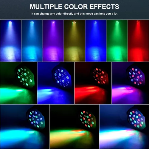 Miniatura 2 de U`King Luces LED Par de luces inalámbricas alimentadas por batería para eventos 18W RGB luz de iluminación de escenario recargable 20 horas por