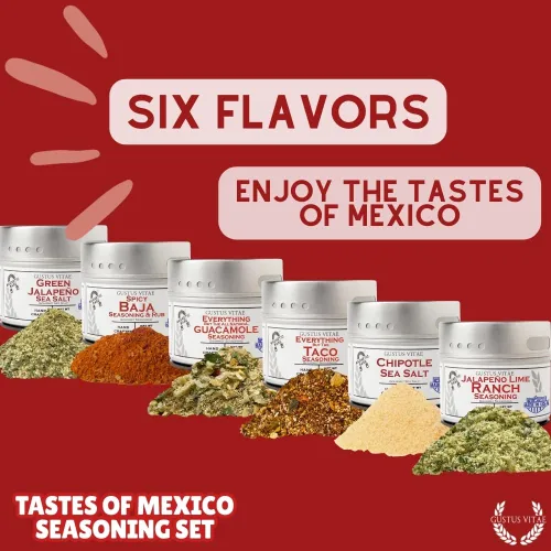 Miniatura 5 de Gustus Vitae Set de regalo de condimentos mexicanos – Tastes of Mexico – Mezcla de especias artesanales – Juego de 6 – Sin OMG, totalmente natural