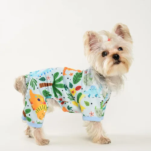 Miniatura 3 de Pijamas para Perros Shifenmei Ropa Suave y Elástica para Perros Pequeños Niña Niño Perros de Tamaño Mediano Primavera Verano Ropa para Cachorros