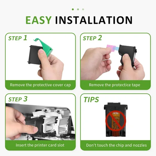 Miniatura 5 de 64XL - Cartuchos de tinta negros de alto rendimiento para 64XL, repuesto compatible con HP Envy Photo 7800 7855 7858 7155 7120 7158 7100 7164 6200