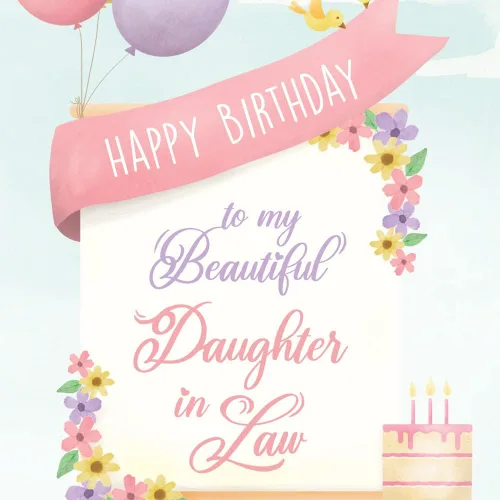 Miniatura 6 de Prime Greetings Tarjeta de feliz cumpleaños para nuera, hecha en Estados Unidos, ecológica, tarjeta gruesa con sobre de primera calidad de 5 x 7.75