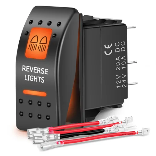 Miniatura 15 de Nilight - Interruptor basculante de luces de respaldo para UTV, encendido/apagado, interruptor de barra de luz LED de 5 pines SPST