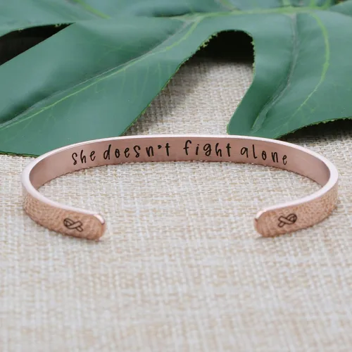 Miniatura 2 de JoycuFF - Brazalete motivacional para mujer, de acero inoxidable, abierto y grabado