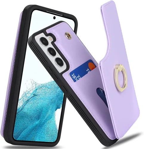 Miniatura 13 de Lipvina Funda para Samsung Galaxy A03s con tarjetero, Galaxy A03s Funda tipo cartera para mujer, tarjetero de crédito, soporte de anillo, fundas