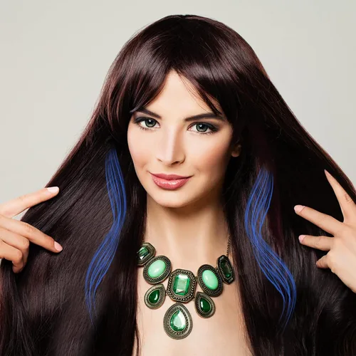 Miniatura 5 de KALLORY 12 extensiones de peluca, accesorios para el cabello, pelucas para mujer, joyas para el cabello, extensiones de cabello con clip