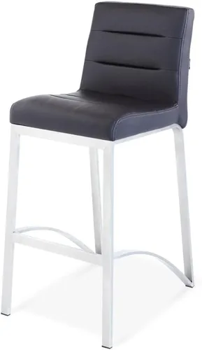 Miniatura 4 de Zuri Furniture Lynx Taburete de bar contemporáneo con base de metal, color negro