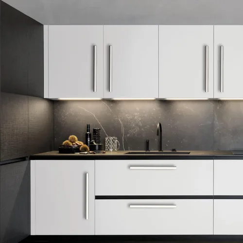 Miniatura 5 de Paquete de 12 manijas de gabinete de cocina color níquel satinado cepillado de 7 pulgadas (177 mm), tiradores para gabinetes de cocina, accesorios