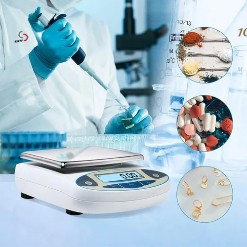 Miniatura 6 de Balanza analítica digital de 176.37 oz x 0.00 oz, báscula electrónica de laboratorio de alta precisión para laboratorio, investigación científica