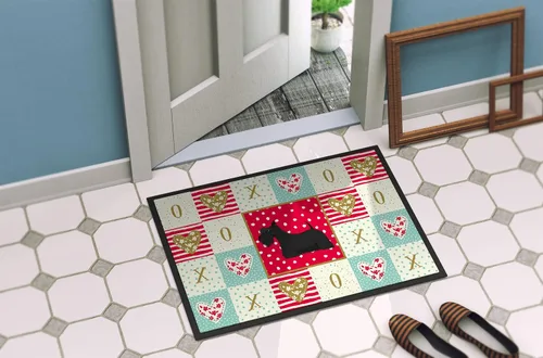 Miniatura 4 de Caroline's Treasures CK5950JMAT - Felpudo Scottish Terrier Love de 24 x 36 pulgadas, para interiores y exteriores, para entrada, antideslizante