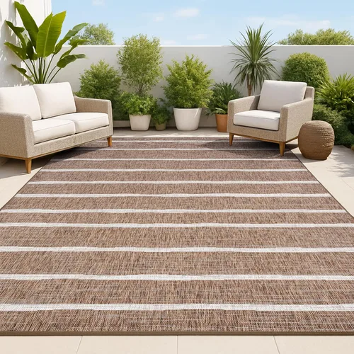 Miniatura 25 de JONATHAN Y SMB125D-210 - Alfombra de pasillo para interiores/exteriores, diseño bereber a rayas, fácil de limpiar, de alto tráfico, apta