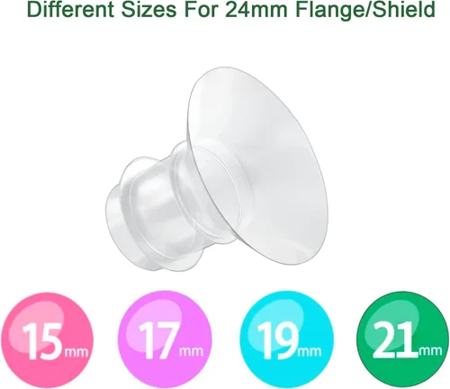 Miniatura 2 de Inserto de brida 3 piezas de 0.591 in para Momcozy S12 pro/S9 pro/S9/S10/S12/Medela/Tsrete/Spectra/Bellabababy, etc. Extractor de leche portátil
