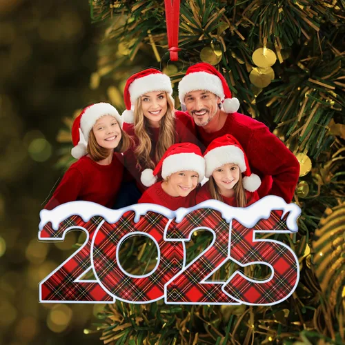 Miniatura 12 de Adorno fotográfico personalizado, adornos de Navidad personalizados, impresión de doble cara, acrílico 2D, 3.5 pulgadas, 4.25 pulgadas o 5.25