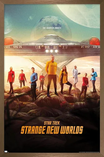 Miniatura 16 de Star Trek: Strange New Worlds - Póster de pared de arte clave, 22.4 pulgadas de largo x 14.7 pulgadas de ancho, versión enmarcada de madera
