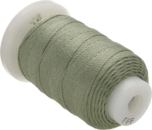 Miniatura 42 de The Beadsmith Cordón de seda pura – Castaño, tamaño E (0.325 mm/0.0128"), 200 yardas (600 pies), carrete de 1/2 onza