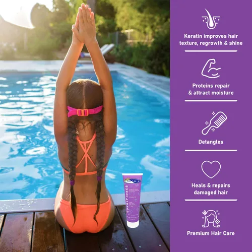 Miniatura 3 de TRISWIM Acondicionador perfumado para niños, cuidado del cabello después del nadador, eliminación de cloro, desenreda, caspa y alivio del cuero