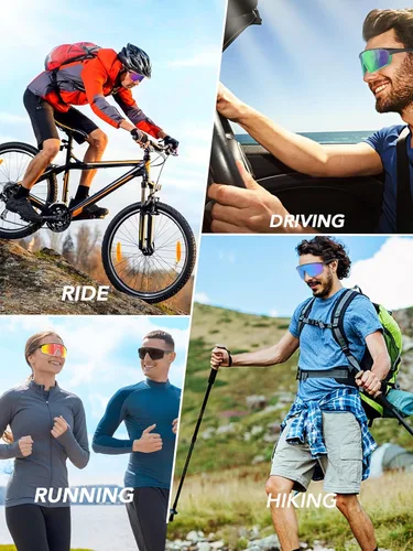 Miniatura 3 de BEACOOL Gafas de sol polarizadas deportivas de ciclismo para hombres y mujeres, UV400, gafas de sol de béisbol, TR90, marco para pesca, correr
