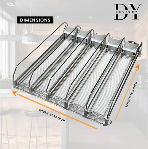 Miniatura 7 de Organizador de latas de soda con empujador automático Organizador de bebidas para refrigerador Dispensador de bebidas para soda, latas