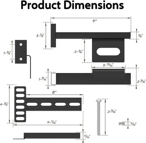 Miniatura 7 de Paquete de 2 soportes de cabecera ajustables para marco de cama de metal y base ajustable, adaptador universal de fijación de cabecero, se adapta a
