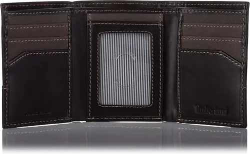 Miniatura 4 de Timberland Mens Two-Tone Piel Auténtica TrifoldCartera