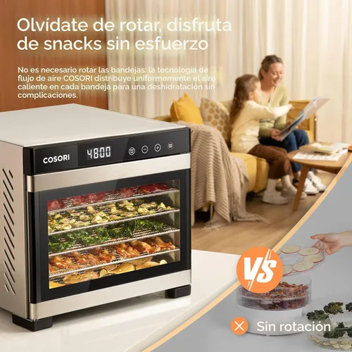 Miniatura 3 de COSORI Deshidratador de alimentos, más grande que 7 bandejas con gran espacio de secado de 6.5 pulgadas, potencia de 600 W ahorra más tiempo que 480