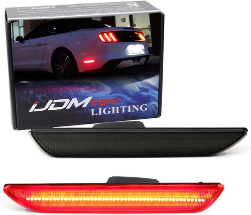 Miniatura 11 de iJDMTOY - Kit de focos laterales traseros con lente transparente roja LED completa Compatible con Ford 2015-23 Mustang, alimentado por 48-SMD LED