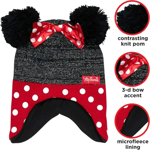Miniatura 2 de Disney Conjunto de gorro y guantes de invierno de Minnie Mouse para niñas niñasniñas