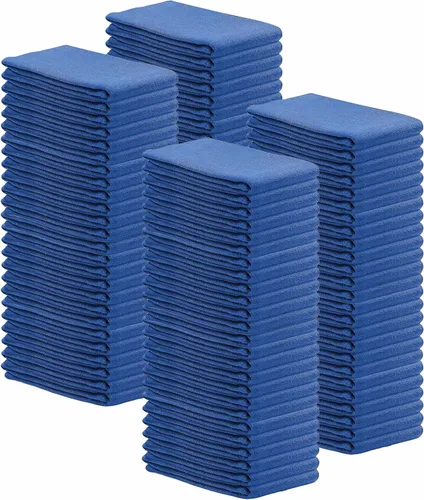 Miniatura 15 de Toallas Blue Huck de alta calidad, paquete de 24, 15 x 27 pulgadas, 100% algodón, a granel para limpieza general, tienda de automóviles y uso Azul