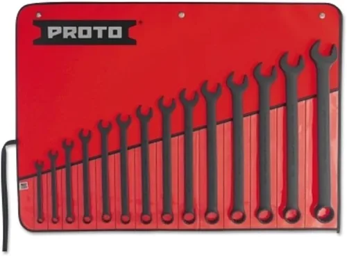 Stanley Proto J1200FBASD - Juego de llaves combinadas, ProtoBlack, 14 piezas, 12 puntos