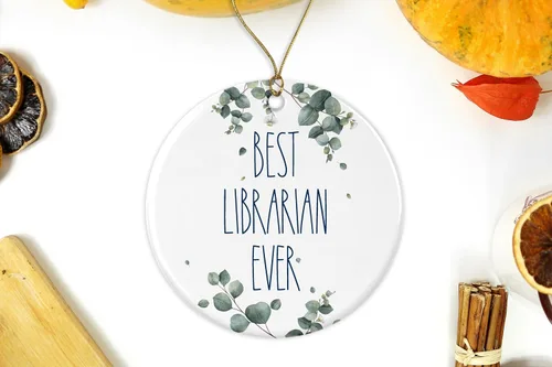 Miniatura 2 de DiandDesignGift Adorno de bibliotecario, adorno de mejor bibliotecario de Navidad, regalo para bibliotecario, regalo de cumpleaños, aniversario