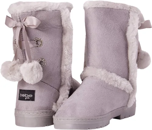 Miniatura 5 de bebe Girls Fur Trim Winter Boots with Back Lace Pom-Poms (ToddlerLittle GirlBig Girl)