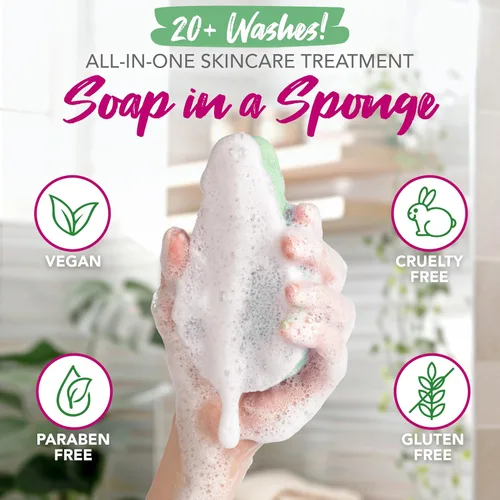 Miniatura 3 de Spongeables Anti-Cellulite Body Wash in a Sponge, Moisturizer and Exfoliator, 20+ Washes