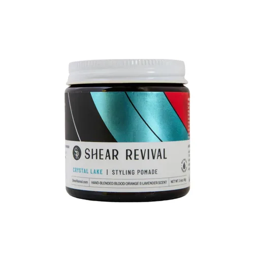 Shear Revival Crystal Lake - Pomada en crema para hombres y mujeres, sujeción media, acabado natural para todo tipo de cabello, 99% ingredientes