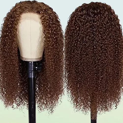 Miniatura 16 de Pelucas con malla frontal de onda profunda 13x4, cabello humano pre-sacado, 180% de densidad, 9A, sin pegamento, pelucas de cabello humano mojadas